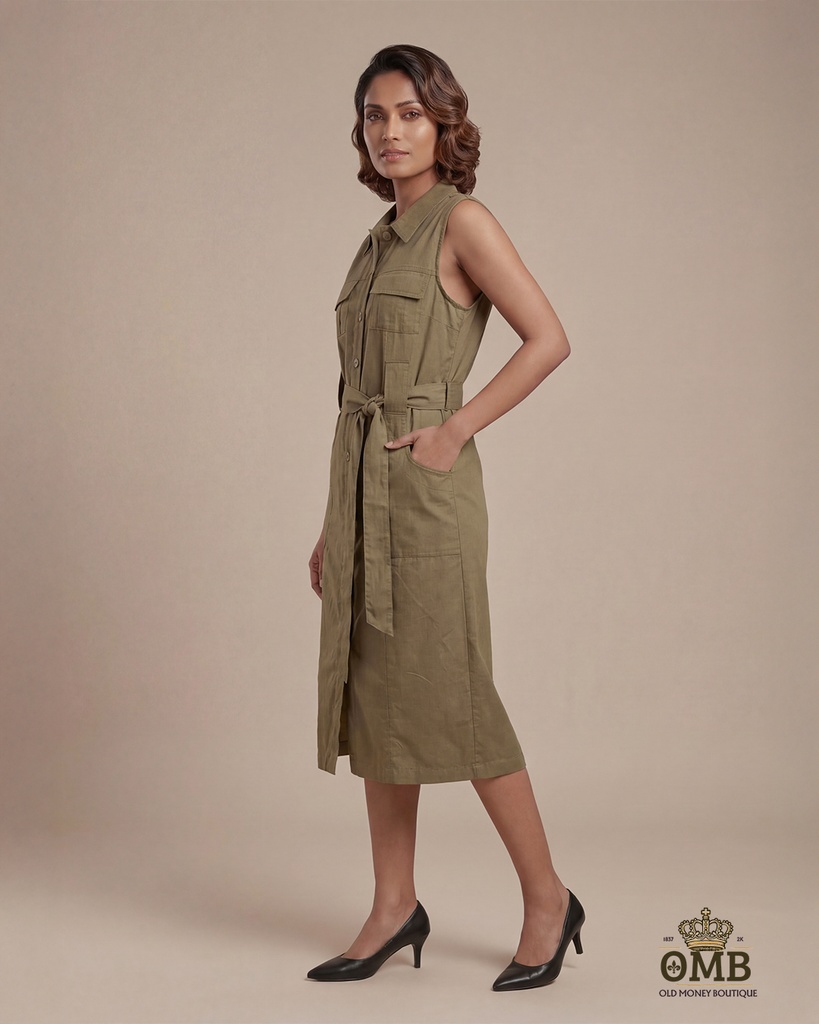 Forest Knot Button Down Dress