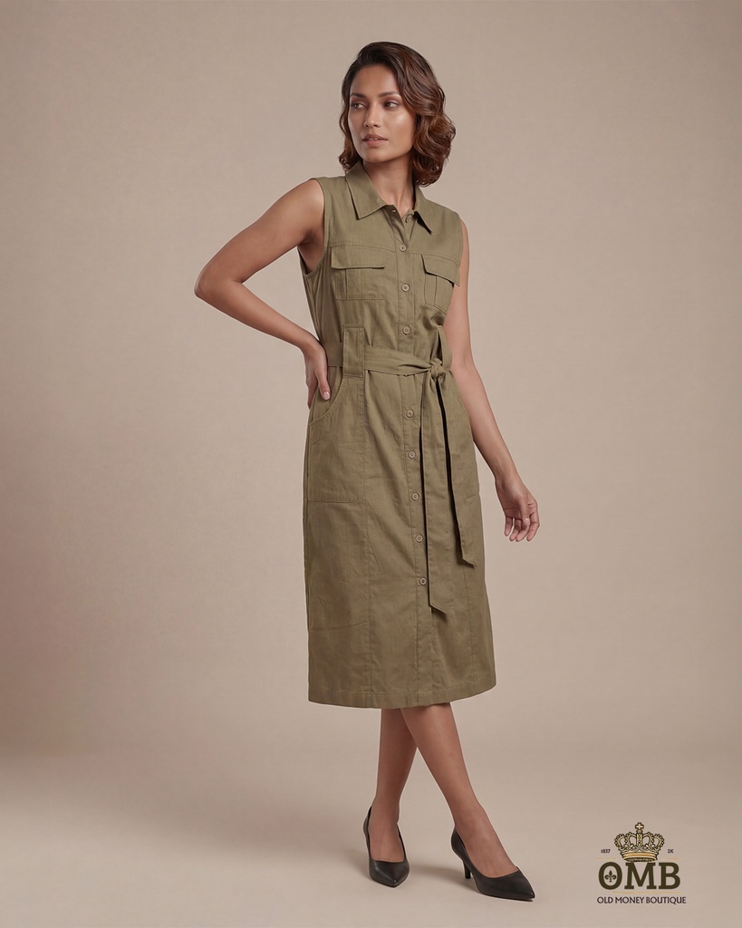 Forest Knot Button Down Dress
