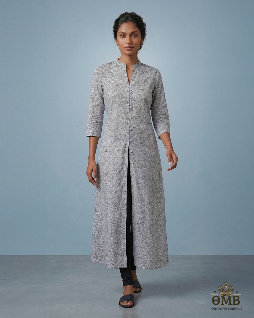 Button Front Kurti Top - Flink