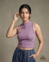 Husky Button Detail Top