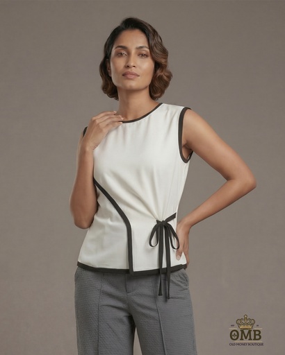 [TW25204] Contour Tie Top