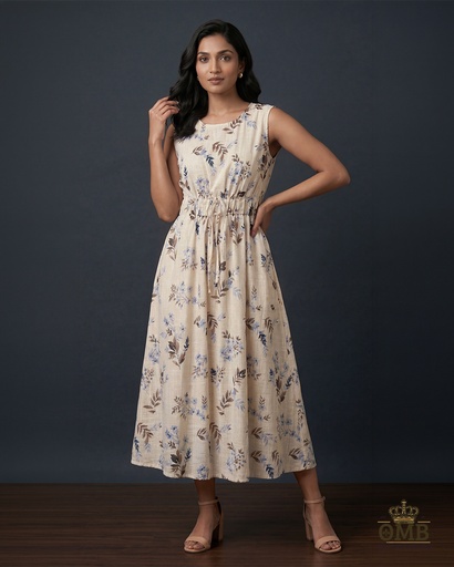 [FL175 032026] S/L Waist Knotted Casual Dress - Flink